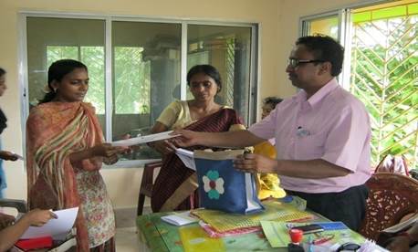 The valediction ceremony of beautician course at Swarupnagar block office