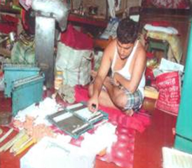 Sushovan making candles
