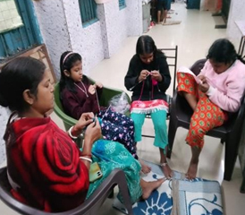 Beautician class in progress